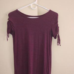 lace up shoulder tee